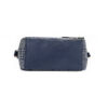 BOLSO CON SOLAPA Y PARCHE FLORAL (AZUL)