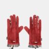 Guantes de terciopelo burdeos Anekke