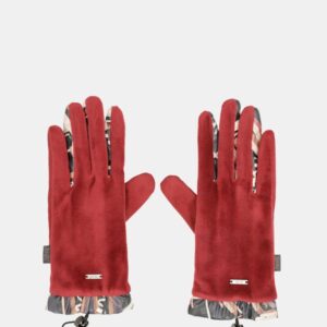 Guantes de terciopelo burdeos Anekke