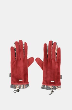 Guantes de terciopelo burdeos Anekke