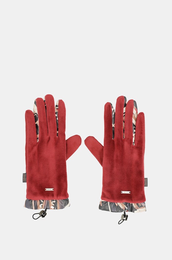 Guantes de terciopelo burdeos Anekke