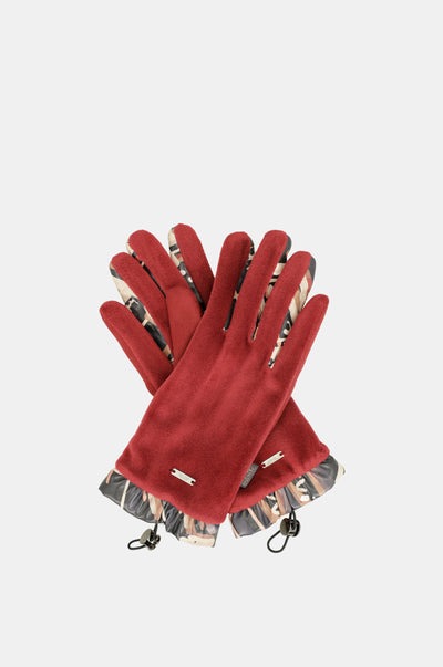 Guantes de terciopelo burdeos Anekke