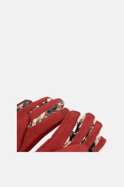 Guantes de terciopelo burdeos Anekke