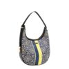 Bolso Hobo de Cuero Vegano con Recorte Láser y Diseño Geométrico