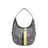 Bolso Hobo de Cuero Vegano con Recorte Láser y Diseño Geométrico