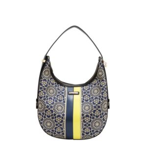 Bolso Hobo de Cuero Vegano con Recorte Láser y Diseño Geométrico