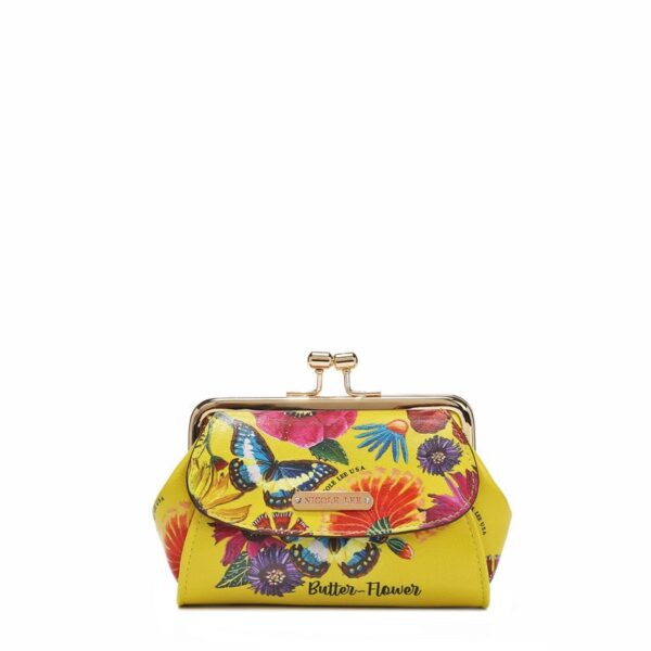PRT6905-L-BUTTERFLOWERMUSTARD-MA MONEDERO PORTABLE