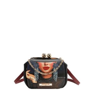 MINI BOLSO CRUZADO CON CIERRE KISS LOCK (SAMANTHA LA BELLEZA)